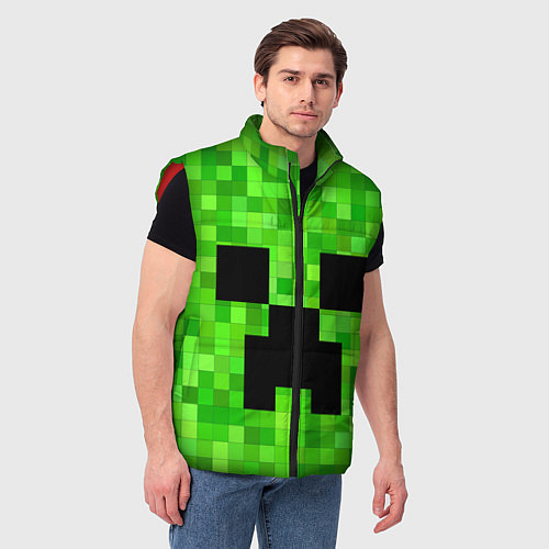 Мужской жилет MINECRAFT / 3D-Красный – фото 3