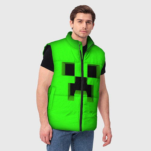 Мужской жилет MINECRAFT / 3D-Черный – фото 3