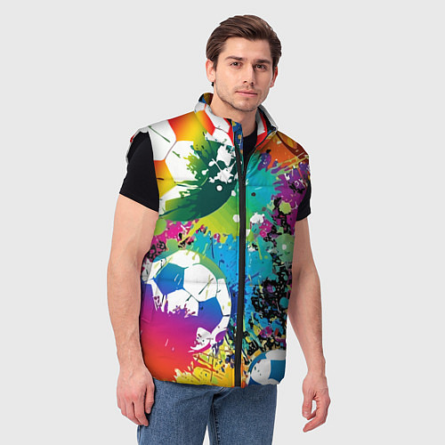 Мужской жилет Football Paints / 3D-Черный – фото 3
