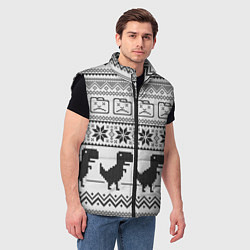 Мужской жилет Свитер с T-rex'ами, цвет: 3D-черный — фото 2