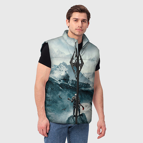 Мужской жилет Skyrim Warrior / 3D-Черный – фото 3