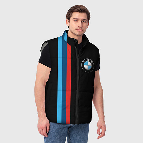 Мужской жилет BMW / 3D-Светло-серый – фото 3