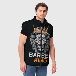 Мужской жилет Barber King Барбер Король, цвет: 3D-черный — фото 2