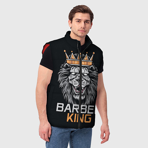 Мужской жилет Barber King Барбер Король / 3D-Красный – фото 3