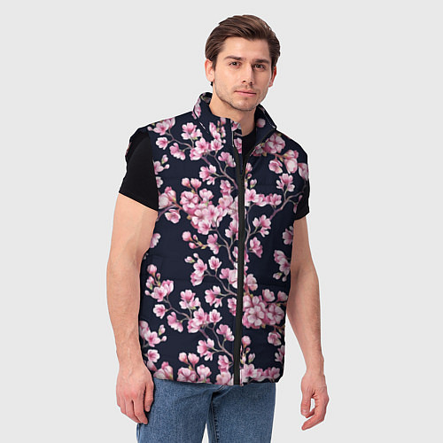 Мужской жилет Сакура / 3D-Черный – фото 3