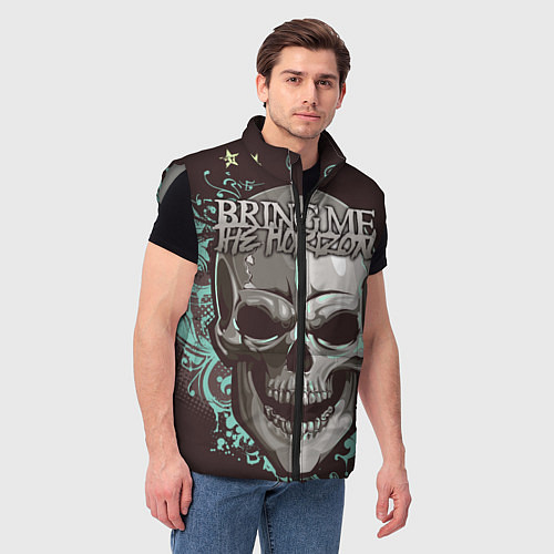 Мужской жилет Bring Me the Horizon / 3D-Светло-серый – фото 3