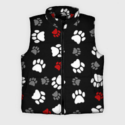 Мужской жилет Следы лап, цвет: 3D-красный