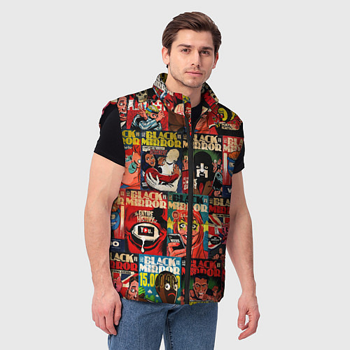 Мужской жилет ЧЕРНОЕ ЗЕРКАЛО / 3D-Черный – фото 3