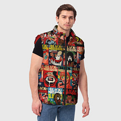 Мужской жилет ЧЕРНОЕ ЗЕРКАЛО, цвет: 3D-красный — фото 2