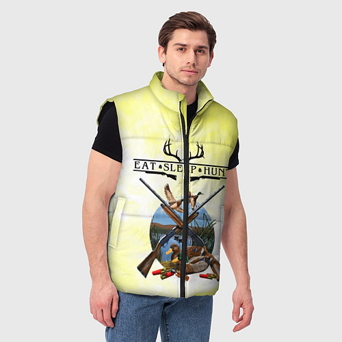 Мужской жилет Охота / 3D-Черный – фото 3