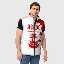 Мужской жилет ACDC Back in Black, цвет: 3D-красный — фото 2
