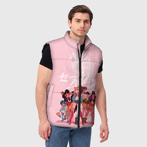 Мужской жилет PINK SAILOR MOON / 3D-Черный – фото 3