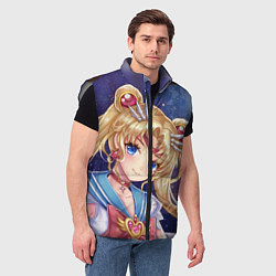 Мужской жилет SAILOR MOON, цвет: 3D-светло-серый — фото 2