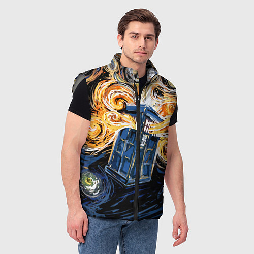 Мужской жилет Van Gogh Tardis / 3D-Светло-серый – фото 3