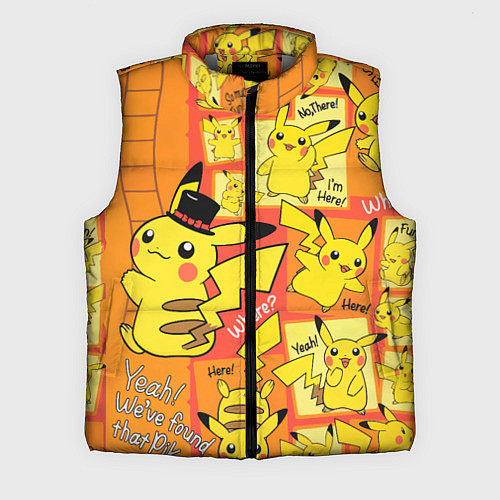 Мужской жилет Pikachu / 3D-Светло-серый – фото 1