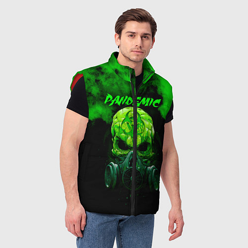 Мужской жилет Пандемия / 3D-Красный – фото 3