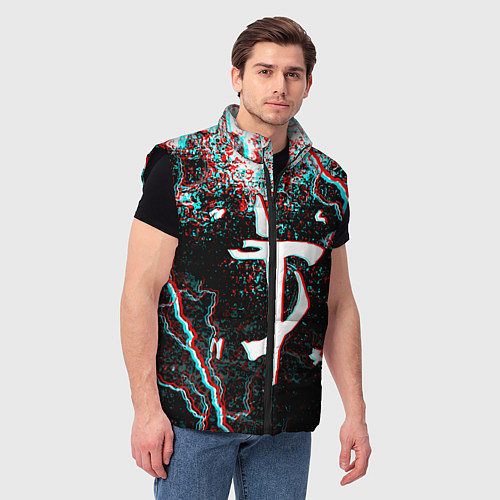 Мужской жилет DOOM ETERNAL GLITCH / 3D-Черный – фото 3