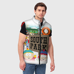 Мужской жилет ЮЖНЫЙ ПАРК, цвет: 3D-красный — фото 2