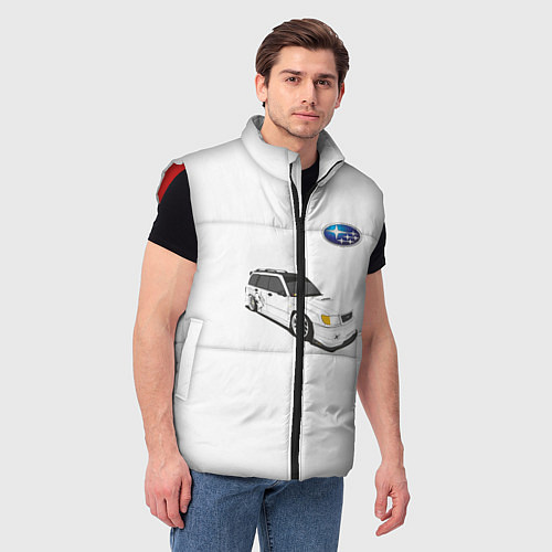 Мужской жилет SUBARU / 3D-Красный – фото 3