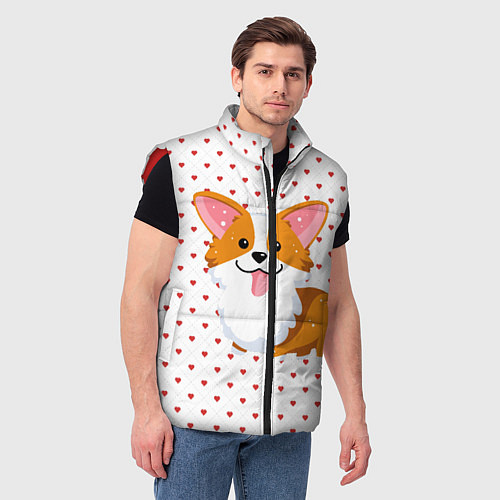 Мужской жилет Корги / 3D-Красный – фото 3