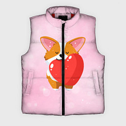 Мужской жилет Милый корги, цвет: 3D-красный