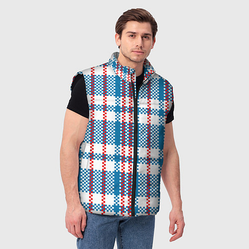 Мужской жилет Текстура Сумка Челнока / 3D-Черный – фото 3