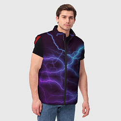 Мужской жилет МОЛНИЯ, цвет: 3D-красный — фото 2