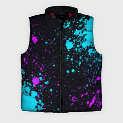Мужской жилет БРЫЗГИ КРАСКИ NEON, цвет: 3D-красный
