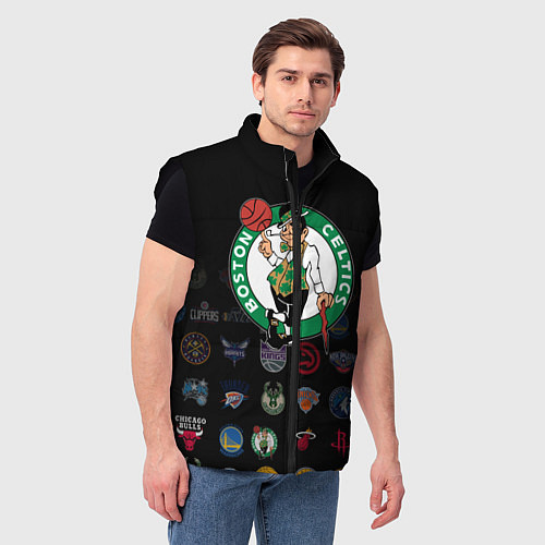 Мужской жилет Boston Celtics 1 / 3D-Черный – фото 3