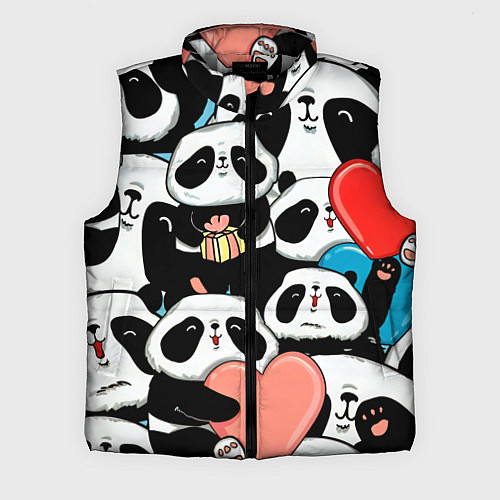 Мужской жилет Панды / 3D-Светло-серый – фото 1