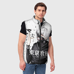 Мужской жилет Токийский гуль, цвет: 3D-черный — фото 2