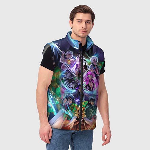 Мужской жилет KIMETSU NO YAIBA / 3D-Светло-серый – фото 3