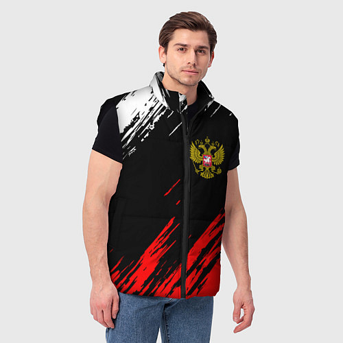 Мужской жилет РОССИЯ / 3D-Черный – фото 3