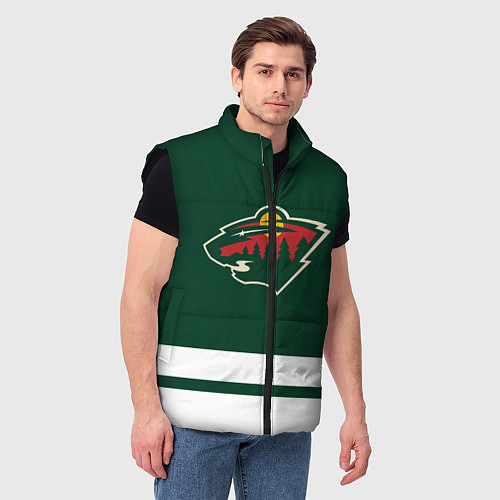 Мужской жилет Миннесота Уайлд / 3D-Черный – фото 3