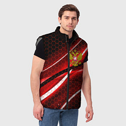 Мужской жилет РОССИЯ, цвет: 3D-светло-серый — фото 2