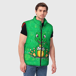 Мужской жилет Дракоша-геймер, цвет: 3D-красный — фото 2
