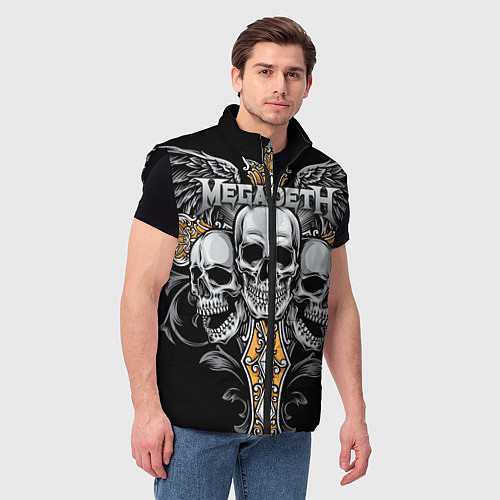 Мужской жилет Megadeth / 3D-Черный – фото 3