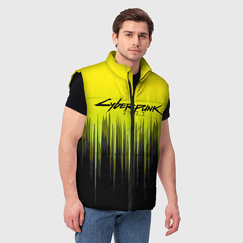 Мужской жилет CYBERPUNK 2077 / 3D-Черный – фото 3