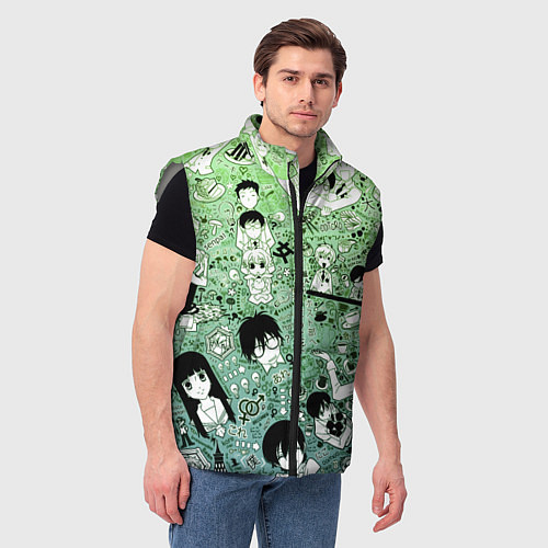 Мужской жилет Anime / 3D-Светло-серый – фото 3