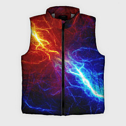 Мужской жилет ОГОНЬ ГЛИТЧ, цвет: 3D-светло-серый