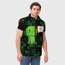Мужской жилет Minecraft Creeper, цвет: 3D-красный — фото 2
