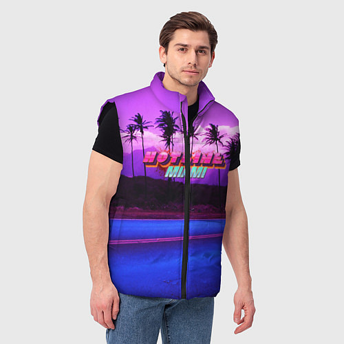 Мужской жилет HOTLINE MIAMI / 3D-Черный – фото 3