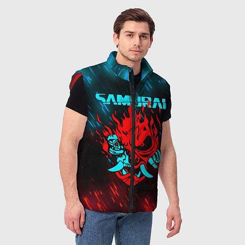 Мужской жилет CYBERPUNK 2077 SAMURAI / 3D-Красный – фото 3