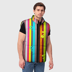 Мужской жилет РАДУЖНАЯ ГЕОМЕТРИЯ, цвет: 3D-светло-серый — фото 2