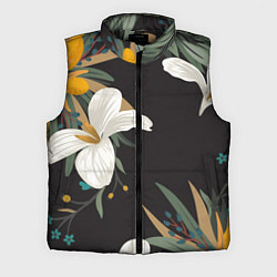 Мужской жилет Цветочный арт, цвет: 3D-черный