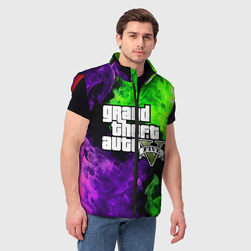Мужской жилет GTA 5 / 3D-Красный – фото 3