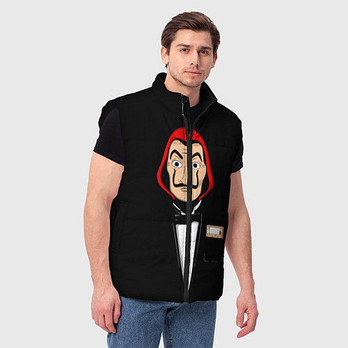 Мужской жилет Бумажный Дом / 3D-Черный – фото 3