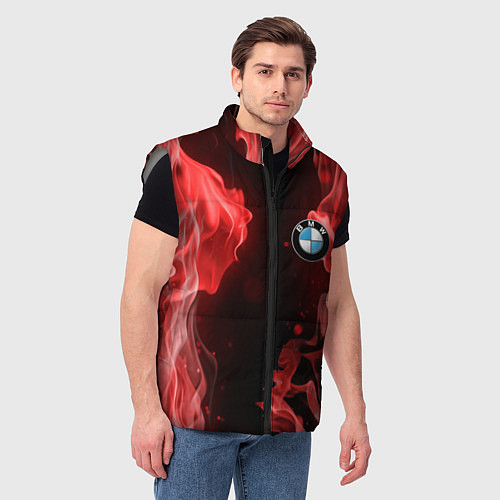 Мужской жилет BMW / 3D-Светло-серый – фото 3