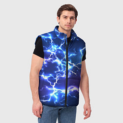 Мужской жилет СВЕТЯЩИЕСЯ МОЛНИИ, цвет: 3D-черный — фото 2