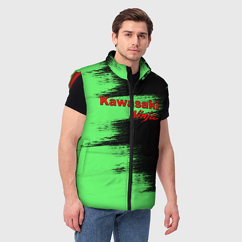 Мужской жилет Kawasaki / 3D-Красный – фото 3